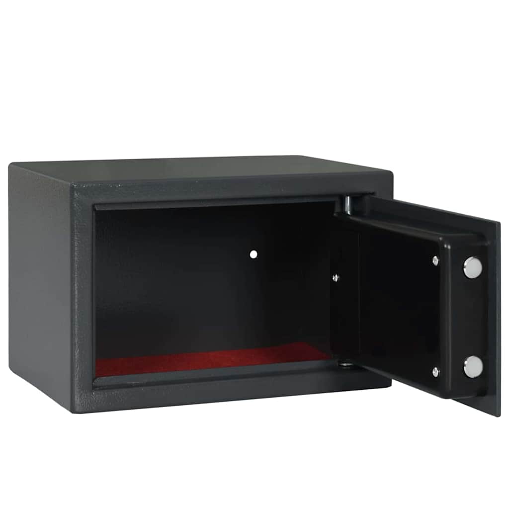 Digitaler Safe mit Schloss Dunkelgrau 20 x 31 x 20 cm Stahl