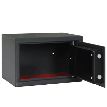 Digitaler Safe mit Schloss Dunkelgrau 20 x 31 x 20 cm Stahl