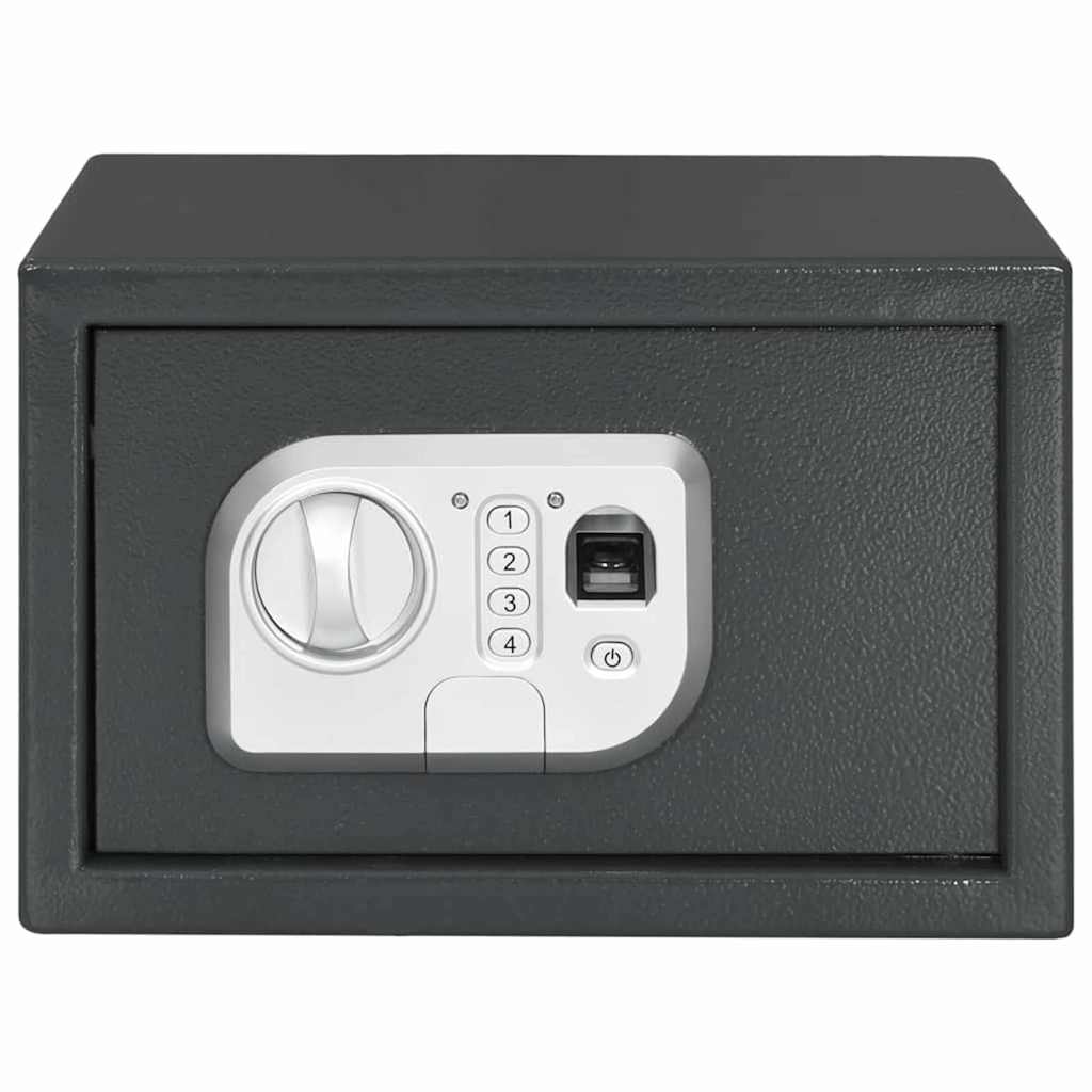 Digitaler Safe mit Schloss Dunkelgrau 20 x 31 x 20 cm Stahl