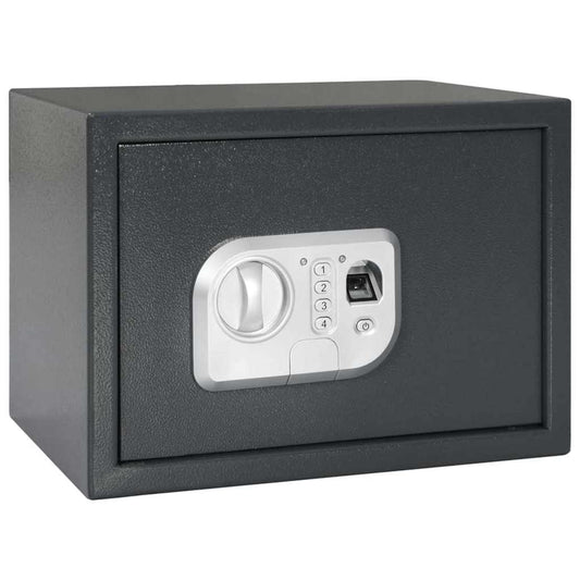Digitaler Safe mit Schloss Dunkelgrau 25 x 35 x 25 cm Stahl