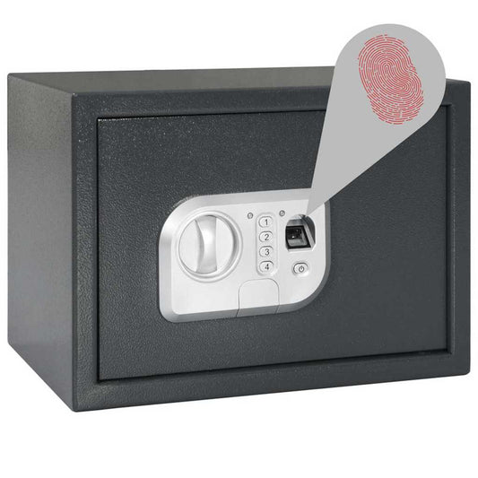 Digitaler Safe mit Schloss Dunkelgrau 25 x 35 x 25 cm Stahl