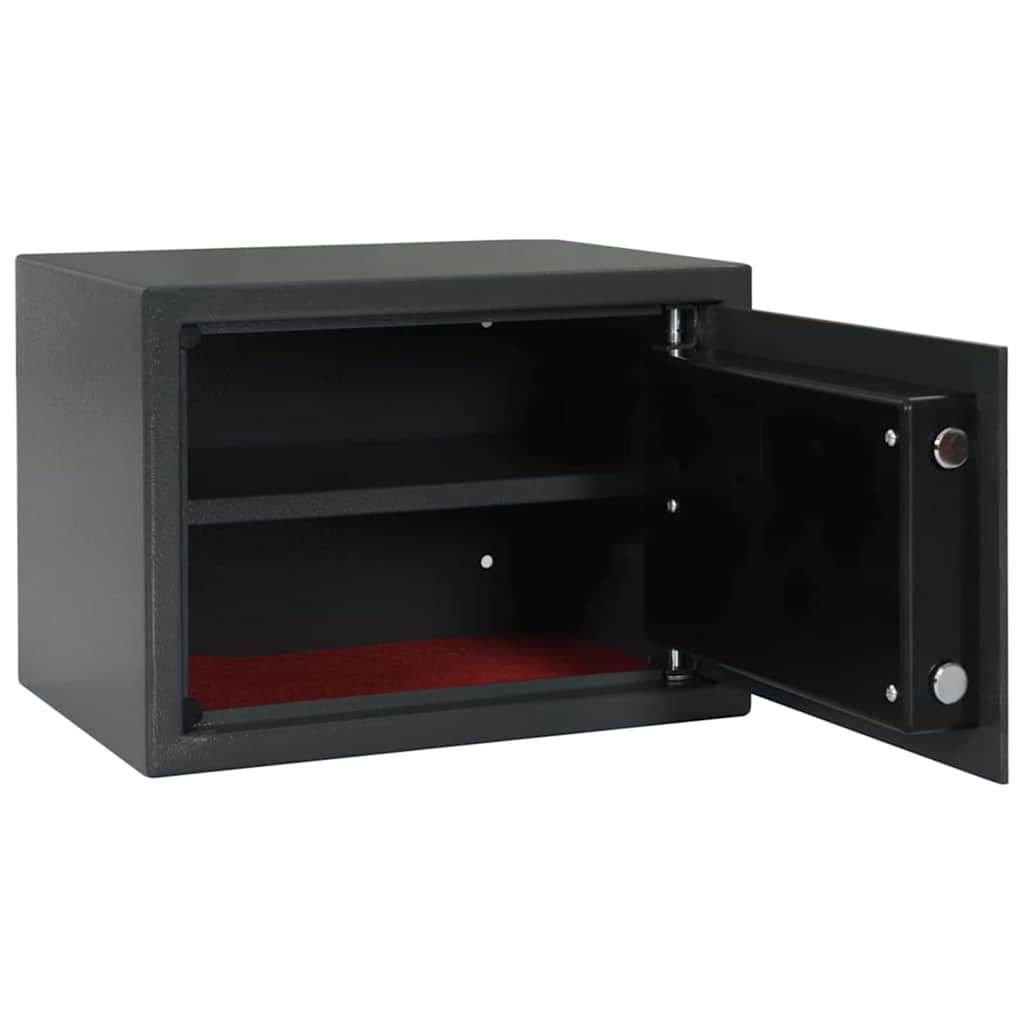 Digitaler Safe mit Schloss Dunkelgrau 25 x 35 x 25 cm Stahl