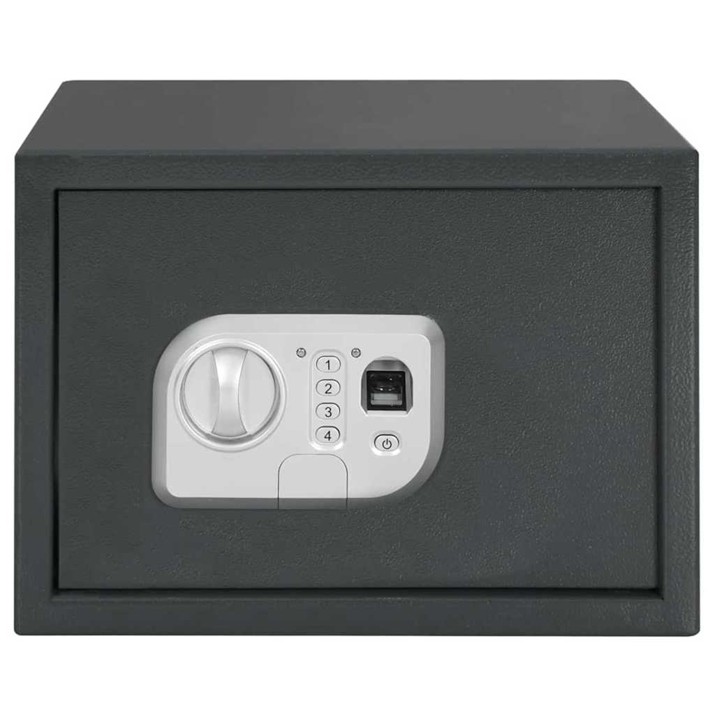 Digitaler Safe mit Schloss Dunkelgrau 25 x 35 x 25 cm Stahl
