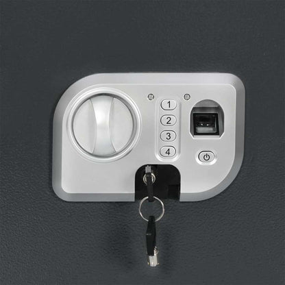 Digitaler Safe mit Schloss Dunkelgrau 31 x 35 x 50 cm Stahl