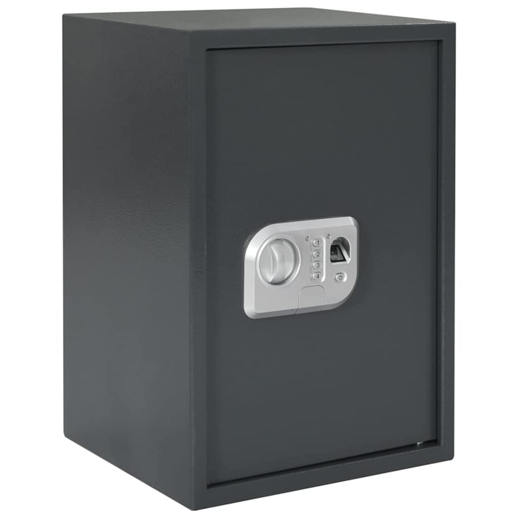 Digitaler Safe mit Schloss Dunkelgrau 31 x 35 x 50 cm Stahl