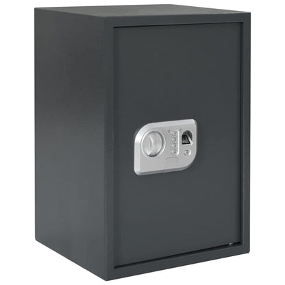 Digitaler Safe mit Schloss Dunkelgrau 31 x 35 x 50 cm Stahl