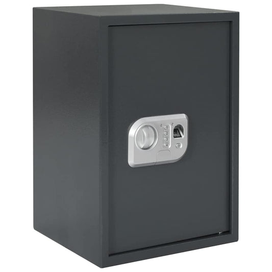 Digitaler Safe mit Schloss Dunkelgrau 31 x 35 x 50 cm Stahl