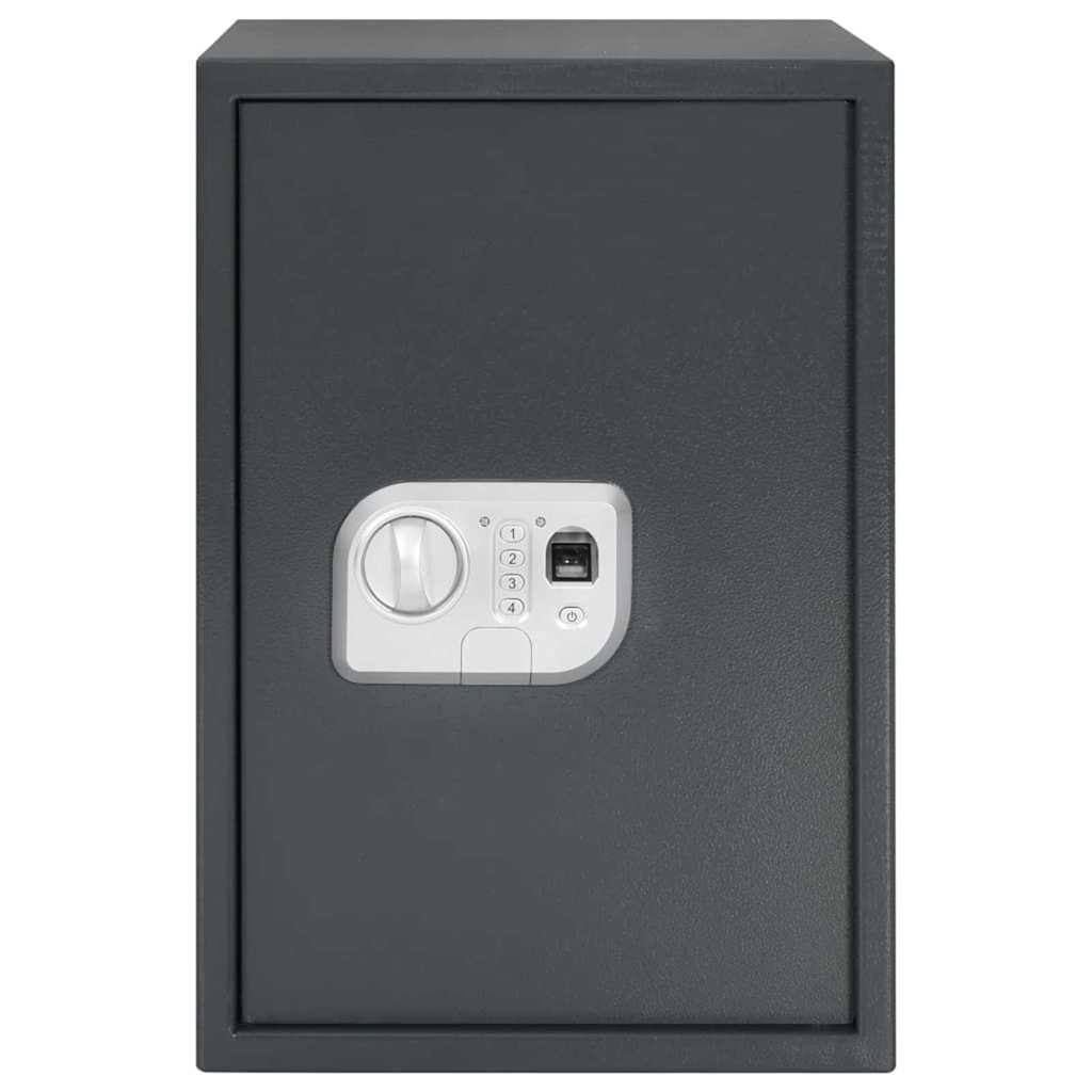 Digitaler Safe mit Schloss Dunkelgrau 31 x 35 x 50 cm Stahl