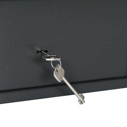 Safe Box mit Schloss Dunkelgrau RAL7016 20 x 31 x 20 cm Stahl