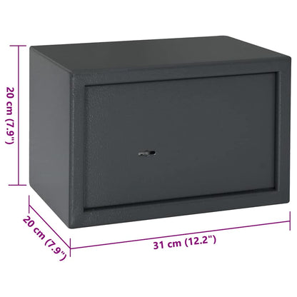 Safe Box mit Schloss Dunkelgrau RAL7016 20 x 31 x 20 cm Stahl