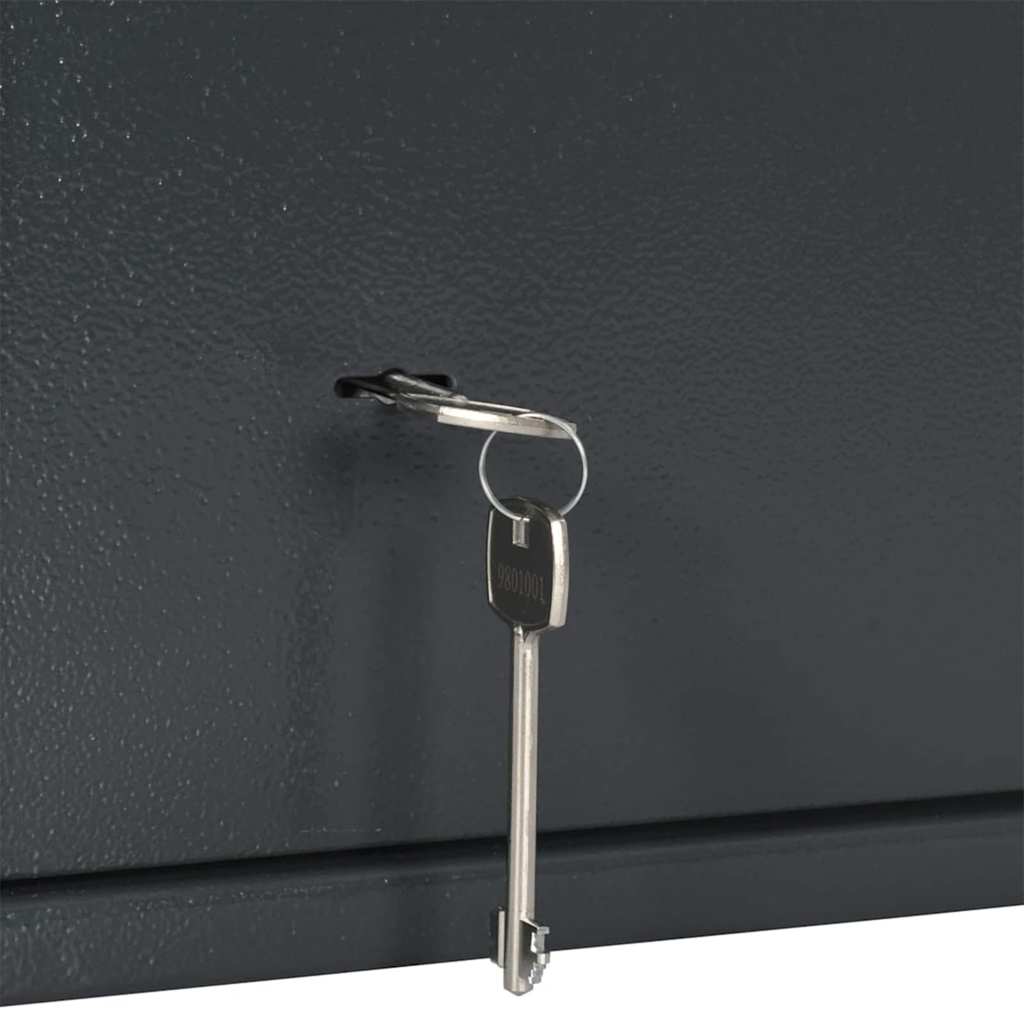 Safe Box mit Schloss Dunkelgrau RAL7016 25 x 35 x 25 cm Stahl