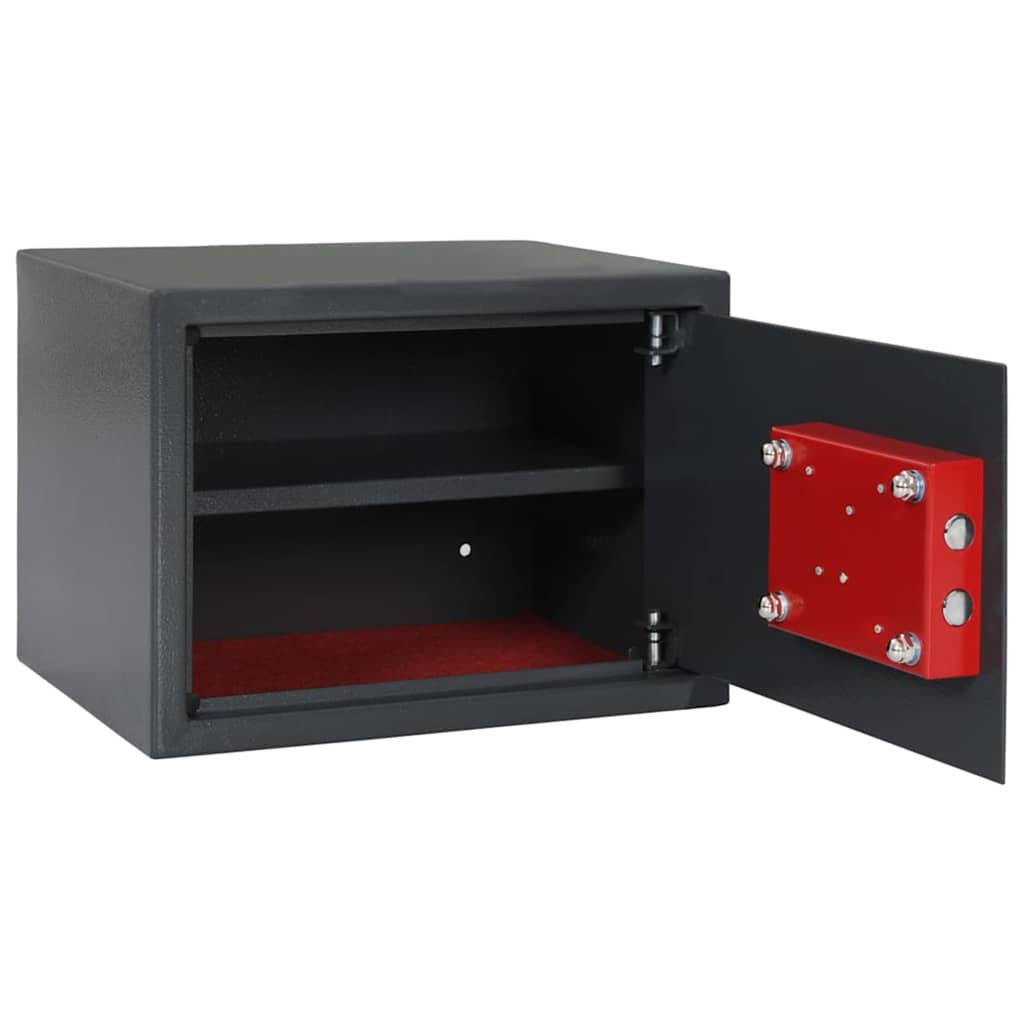 Safe Box mit Schloss Dunkelgrau RAL7016 25 x 35 x 25 cm Stahl