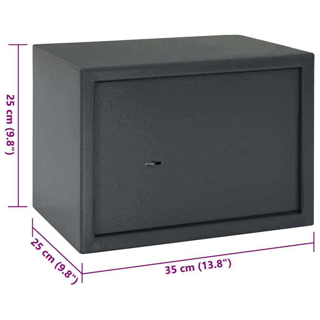 Safe Box mit Schloss Dunkelgrau RAL7016 25 x 35 x 25 cm Stahl
