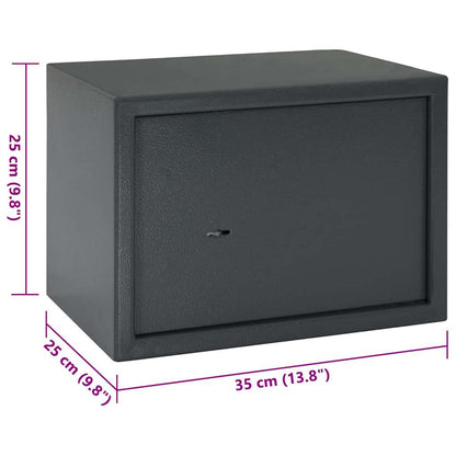 Safe Box mit Schloss Dunkelgrau RAL7016 25 x 35 x 25 cm Stahl