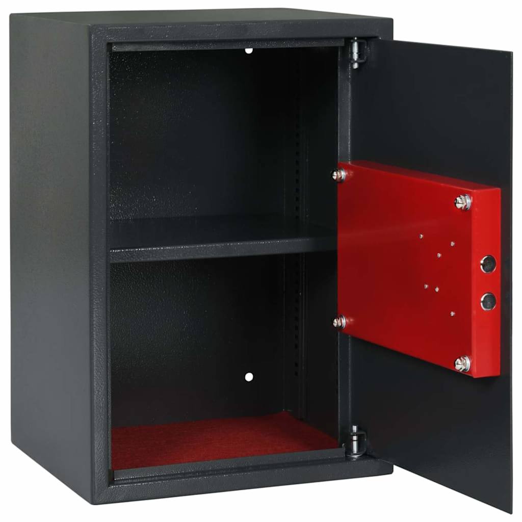 Safe Box mit Schloss Dunkelgrau RAL7016 31 x 35 x 50 cm Stahl