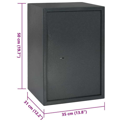 Safe Box mit Schloss Dunkelgrau RAL7016 31 x 35 x 50 cm Stahl