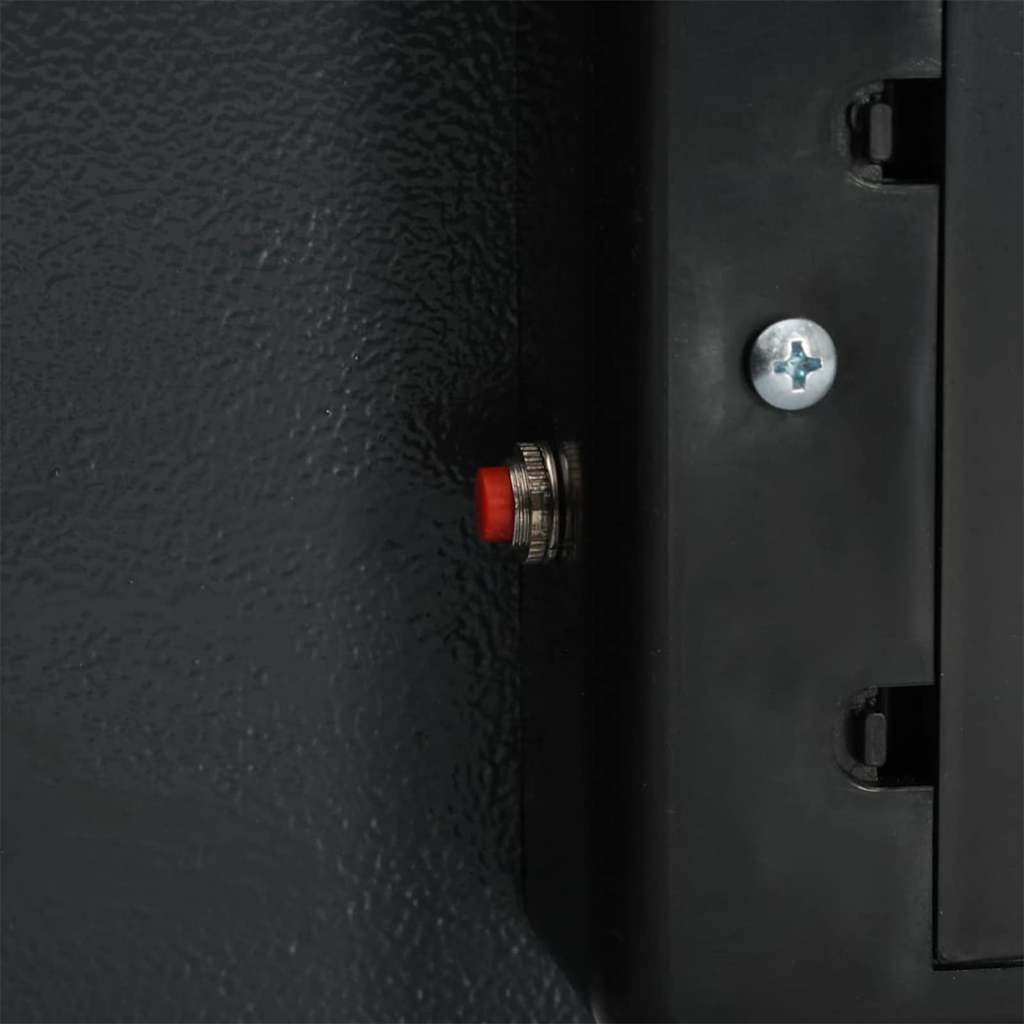 Digitaler Safe mit Schloss Dunkelgrau 42 x 37 x 20 cm Stahl