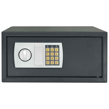 Digitaler Safe mit Schloss Dunkelgrau 42 x 37 x 20 cm Stahl