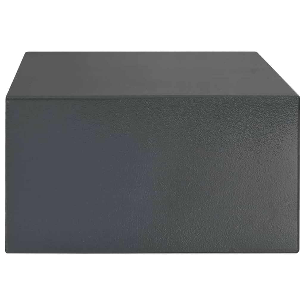 Digitaler Safe mit Schloss Dunkelgrau 42 x 37 x 20 cm Stahl