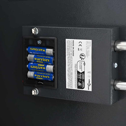 Digitaler Safe mit Schloss Grau 30 x 10 x 36,5 cm Stahl
