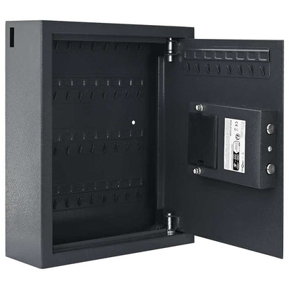 Digitaler Safe mit Schloss Grau 30 x 10 x 36,5 cm Stahl