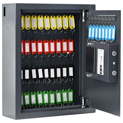 Digitaler Safe mit Schloss Grau 30 x 10 x 36,5 cm Stahl