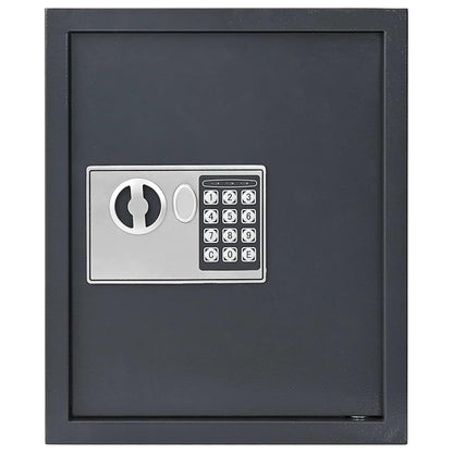 Digitaler Safe mit Schloss Grau 30 x 10 x 36,5 cm Stahl