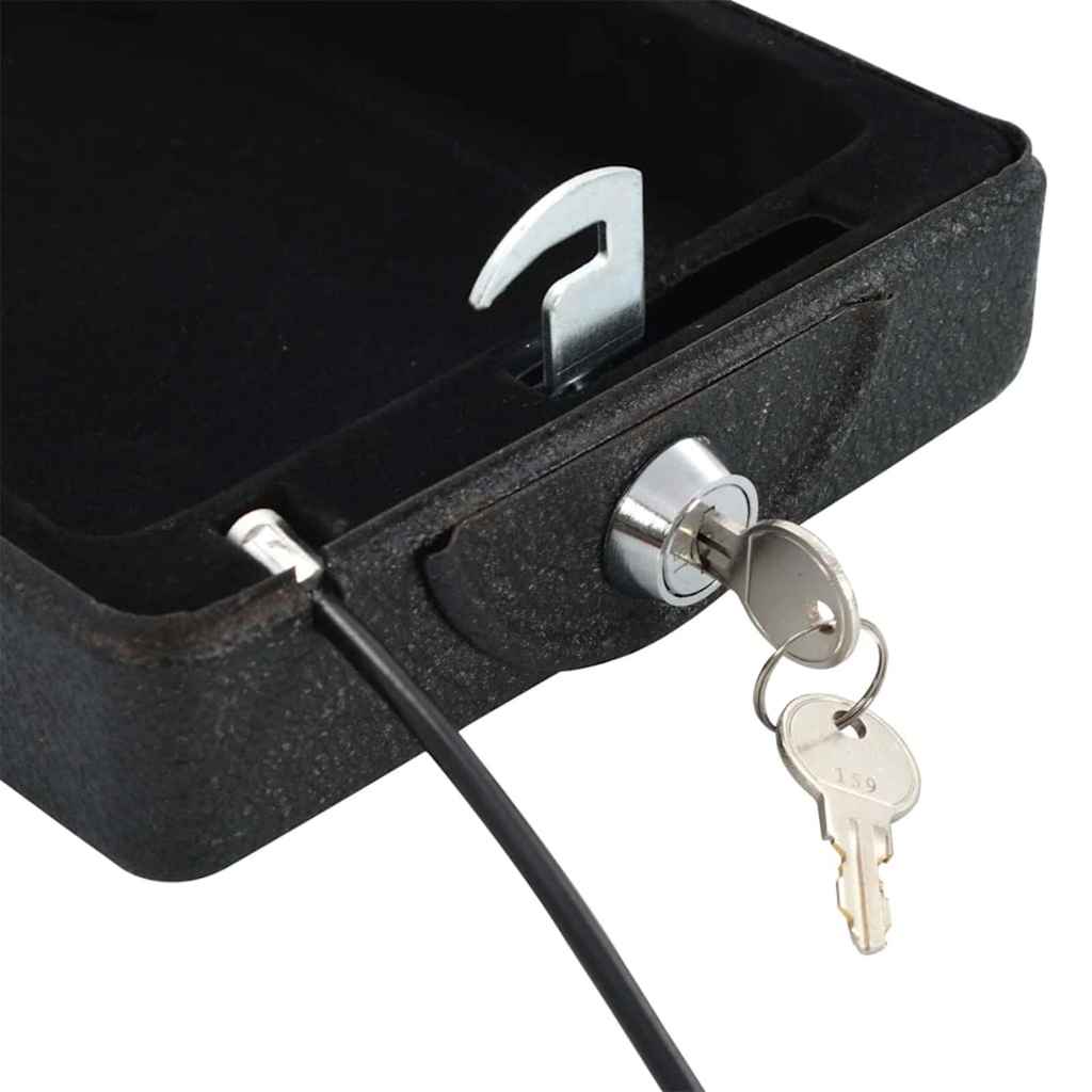 Auto Safe mit Schloss Schwarz 21.8 x 16 x 7 cm Stahl