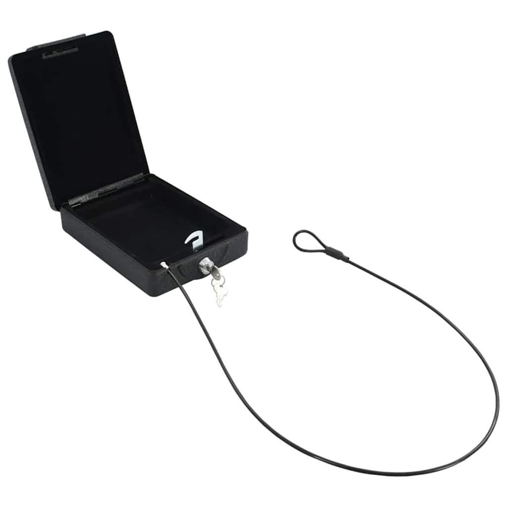 Auto Safe mit Schloss Schwarz 21.8 x 16 x 7 cm Stahl