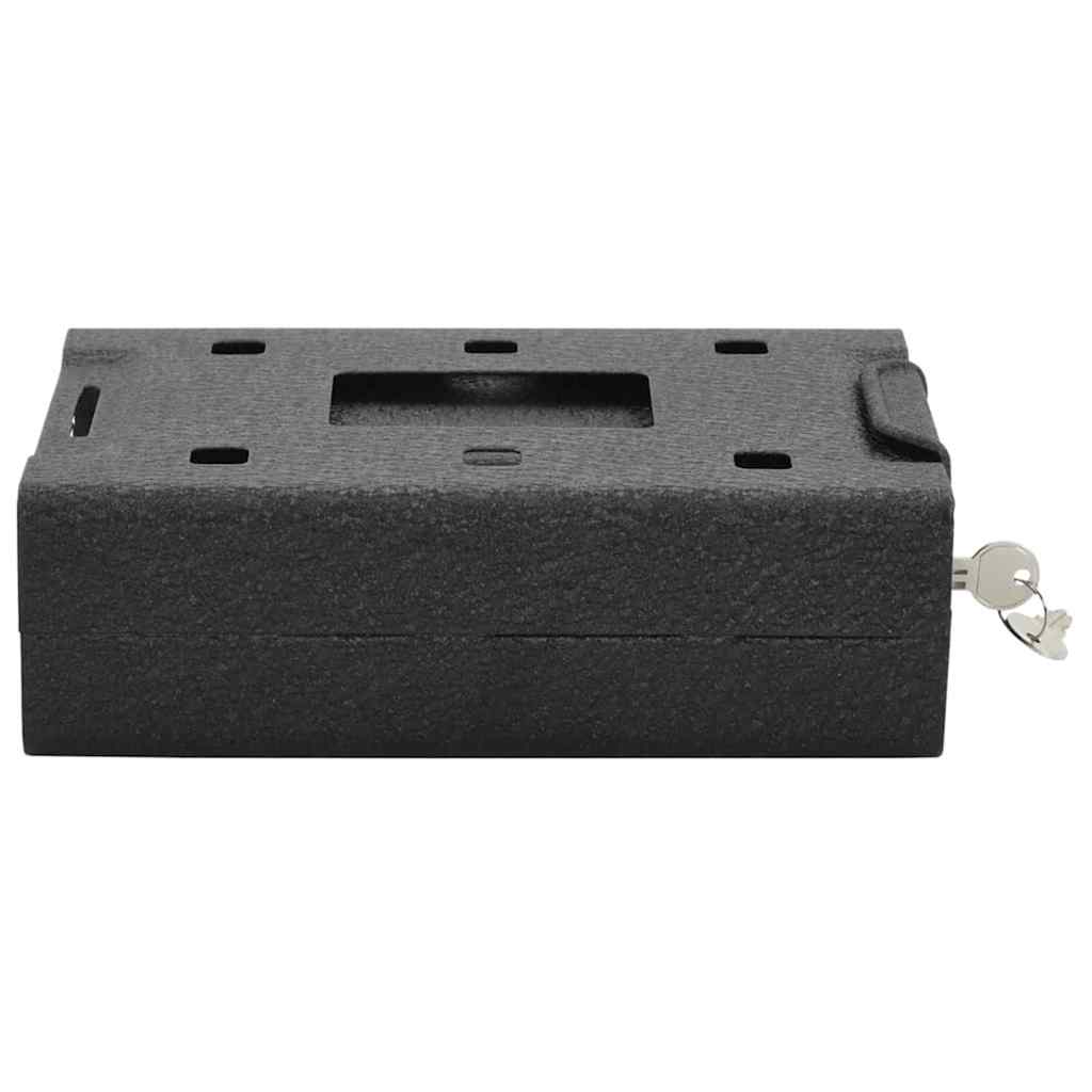 Auto Safe mit Schloss Schwarz 21.8 x 16 x 7 cm Stahl