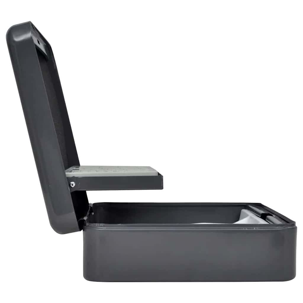 Geldbox mit Schloss Schwarz 30 x 24 x 9 cm Stahl