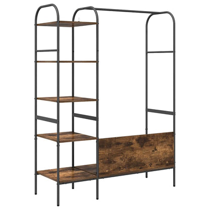 Kleiderständer mit Regal Braun 120 x 44 x 160 cm Holzwerkstoff