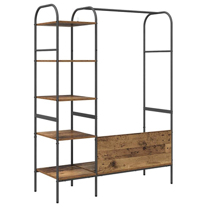 Kleiderständer mit Regal Braun 120 x 44 x 160 cm Holzwerkstoff