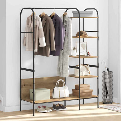 Kleiderständer mit Regal Beige 120 x 44 x 160 cm Holzwerkstoff