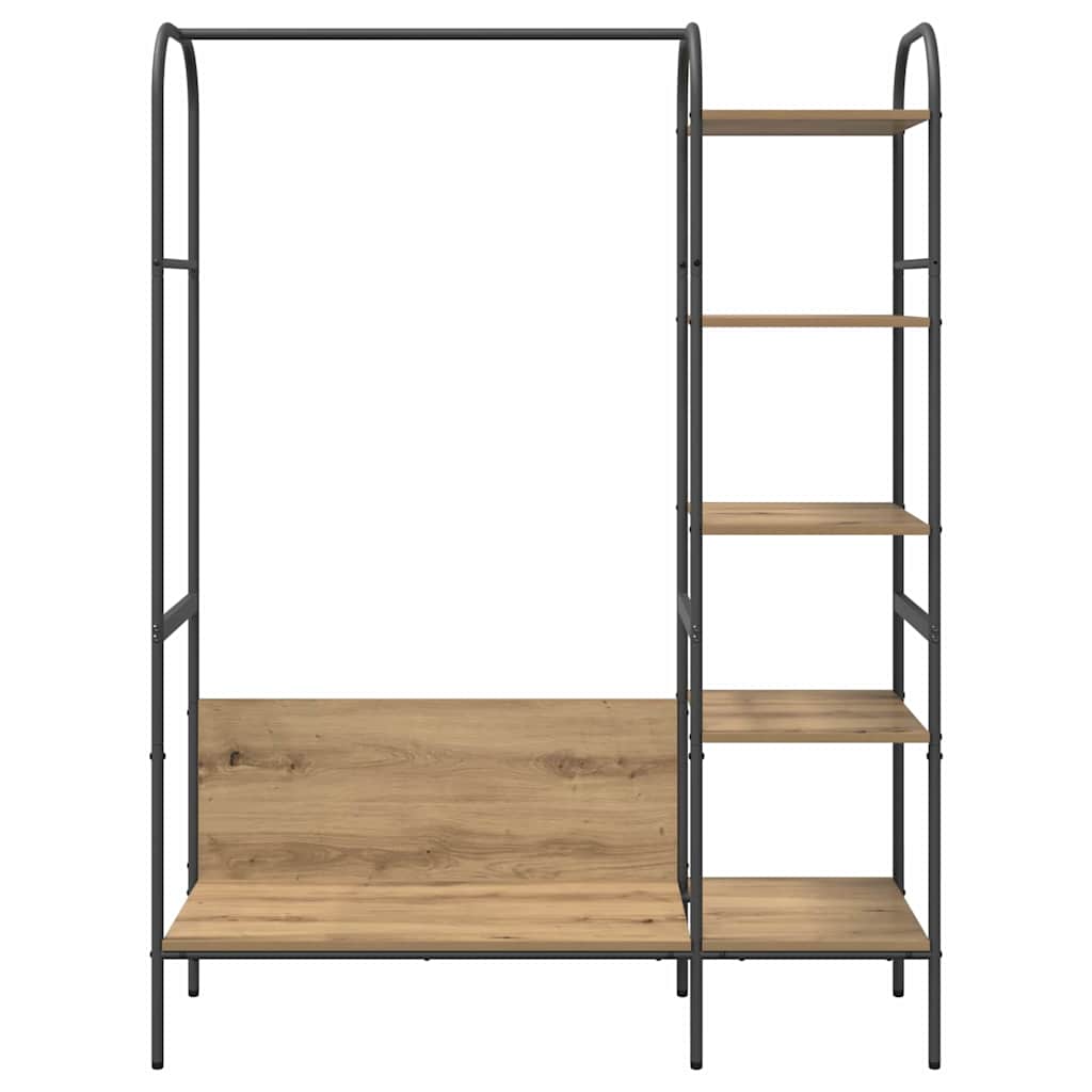 Kleiderständer mit Regal Beige 120 x 44 x 160 cm Holzwerkstoff