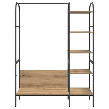 Kleiderständer mit Regal Beige 120 x 44 x 160 cm Holzwerkstoff