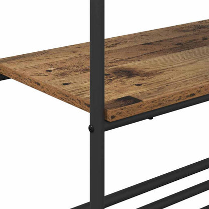 Kleiderständer mit Regalen mit Regal Altholz 60 x 30 x 171 cm