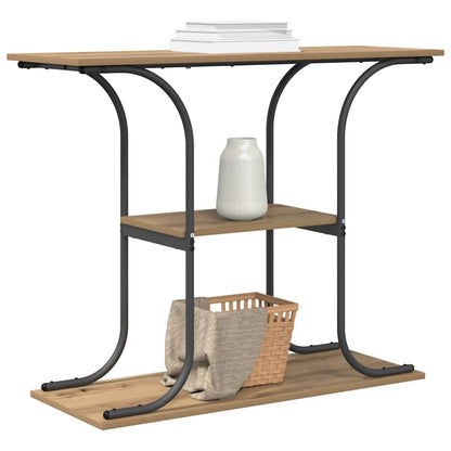 Konsolentisch mit Regal Eiche handwerklich 101 x 35 x 80,5 cm