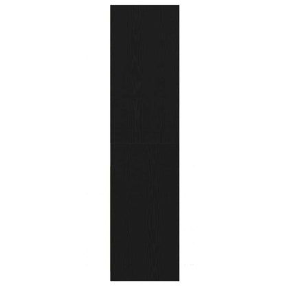 Kleiderschrank mit Regal Schwarz Eichen-Optik 80 x 50 x 200 cm