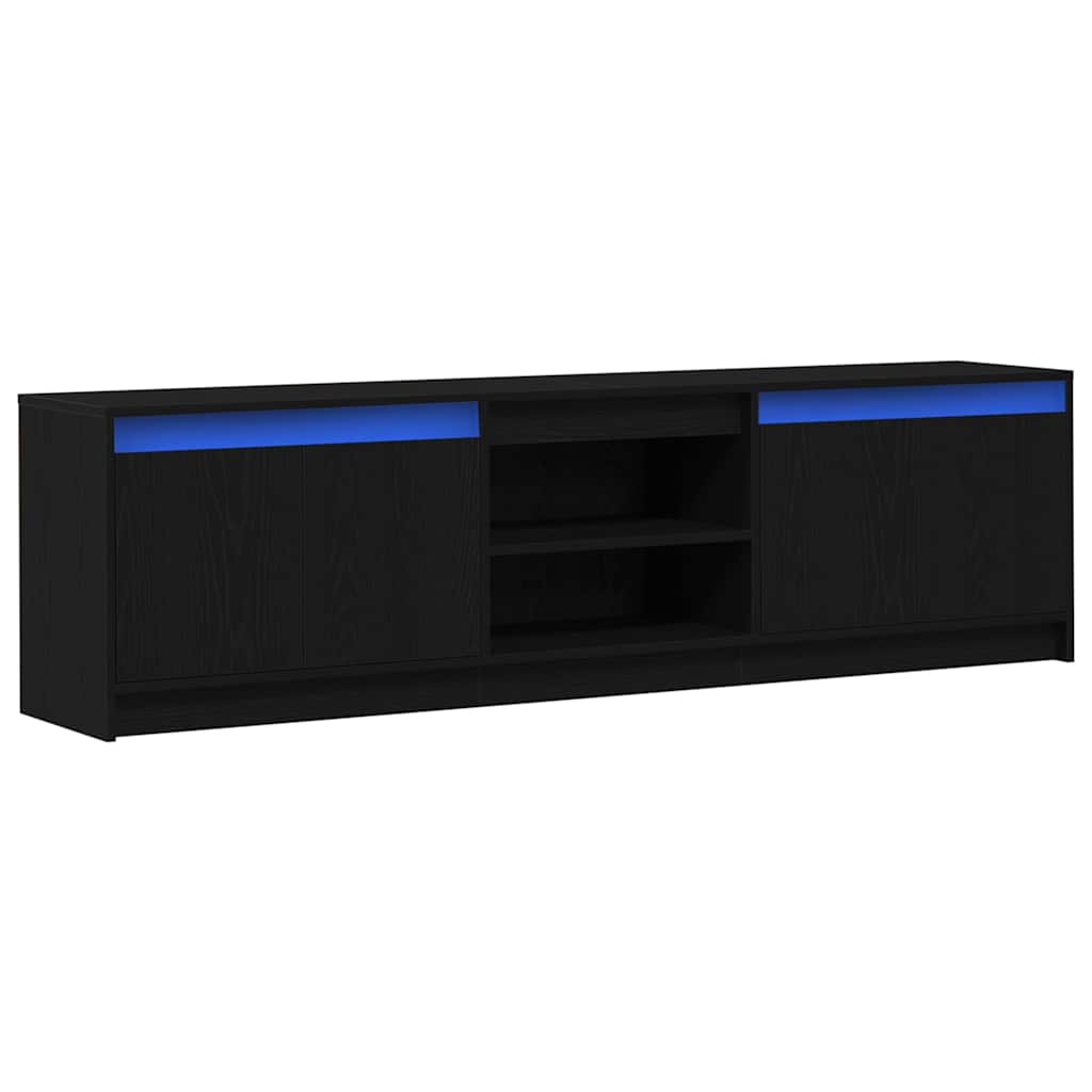 TV-Schränk Schwarz 182 x 34 x 50 cm Holzwerkstoff