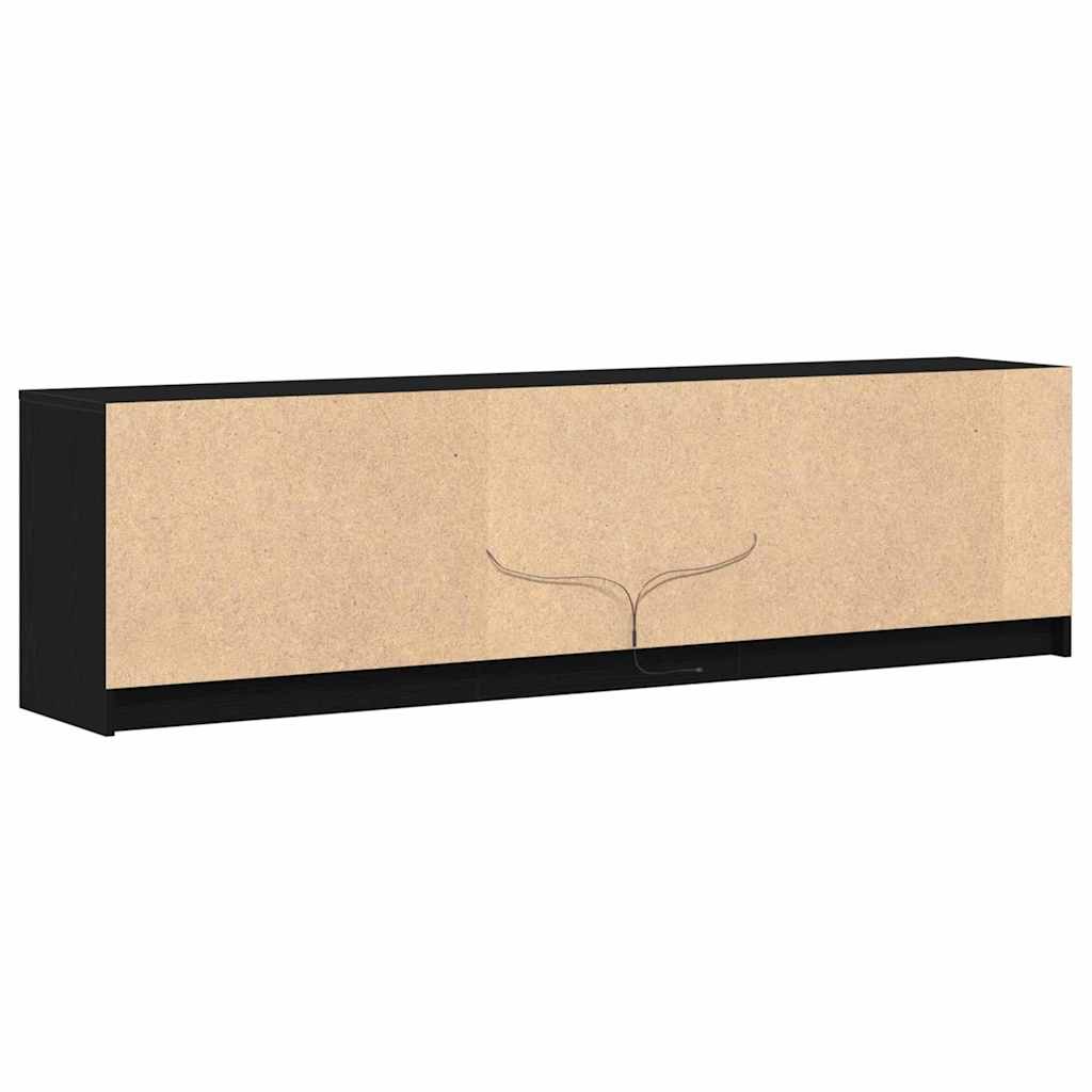 TV-Schränk Schwarz 182 x 34 x 50 cm Holzwerkstoff
