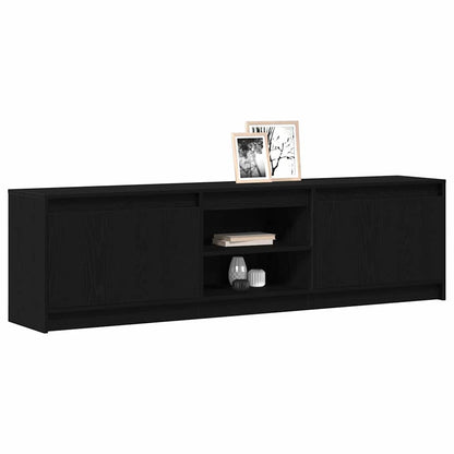 TV-Schränk Schwarz 182 x 34 x 50 cm Holzwerkstoff
