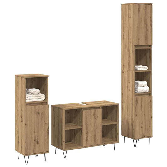 Badezimmer Möbel Set 3 pcs Artisan Eiche 30 x 30 x 180 cm