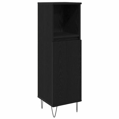 Badezimmer Möbel Set mit Speicher 3 pcs Schwarz Eichen-Optik