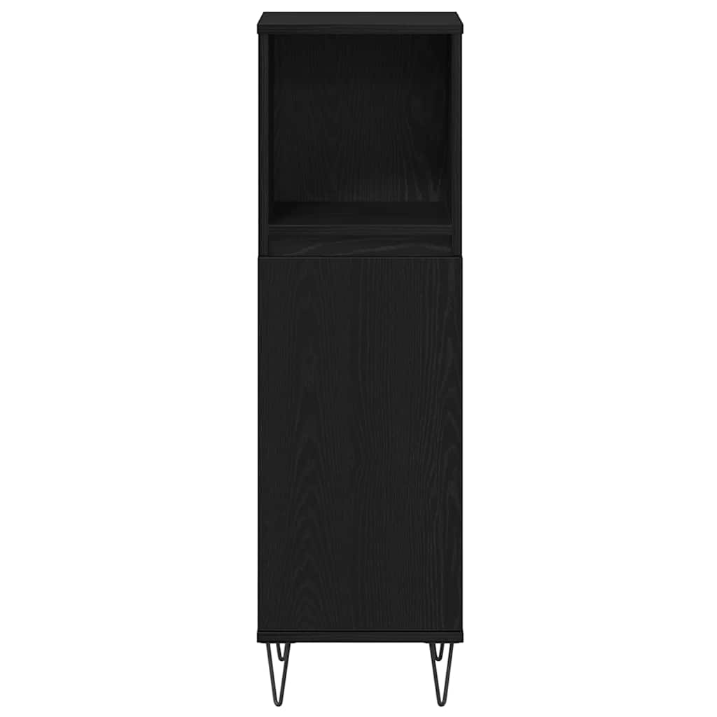 Badezimmer Möbel Set mit Speicher 3 pcs Schwarz Eichen-Optik
