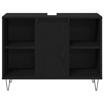 Badezimmer Möbel Set 3 pcs Schwarze Eiche 30 x 30 x 180 cm