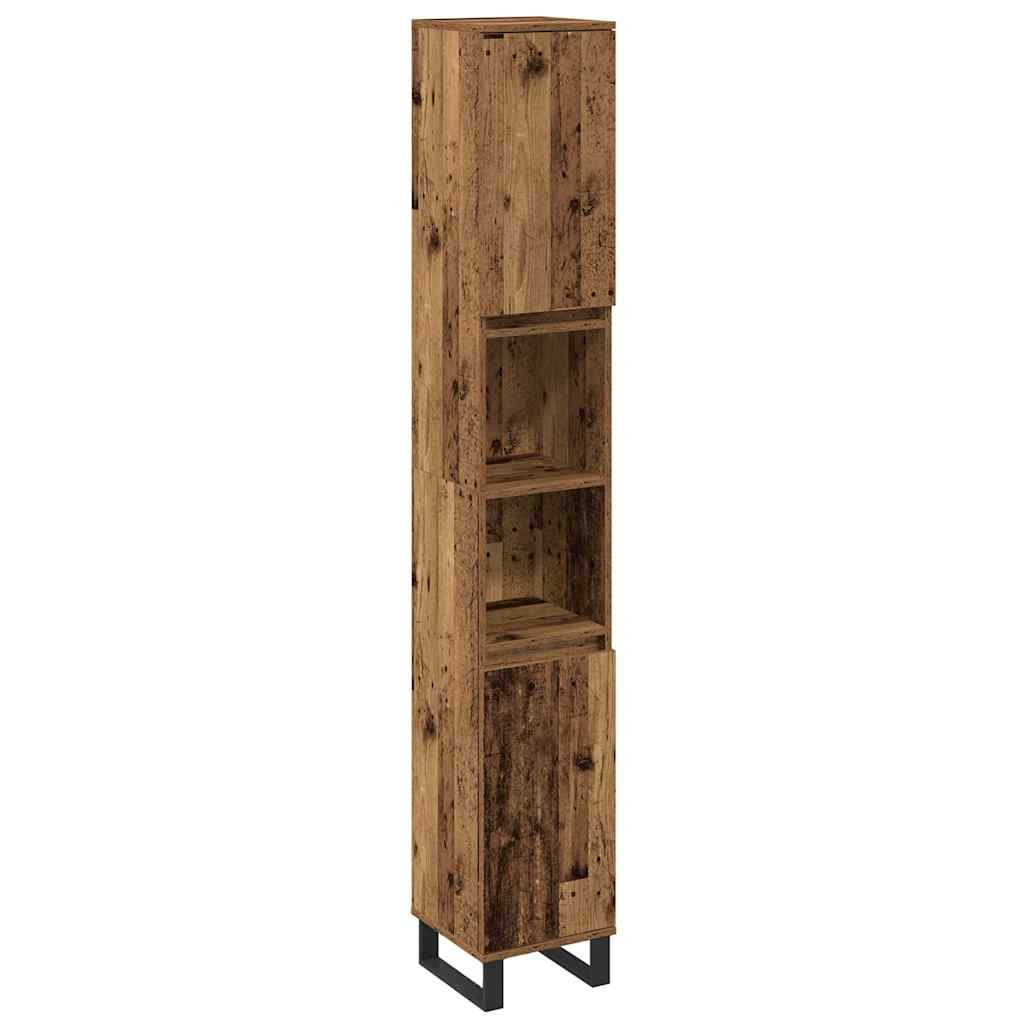 Badezimmermöbel Set 3 pcs Braun 30 x 30 x 180 cm Holzwerkstoff