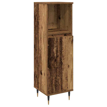 Badezimmermöbel Set mit Speicher 3 pcs Altholz 30 x 30 x 180 cm