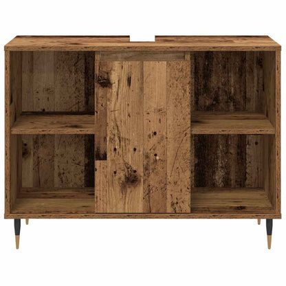 Badezimmermöbel Set mit Speicher 3 pcs Altholz 30 x 30 x 180 cm