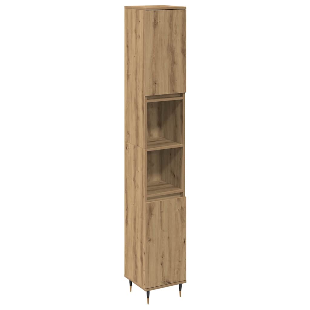 Badezimmermöbel Set 3 pcs Artisan Eiche 30 x 30 x 180 cm